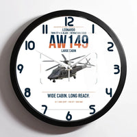 Thumbnail for Leonardo AW149 design on white framed wall clock