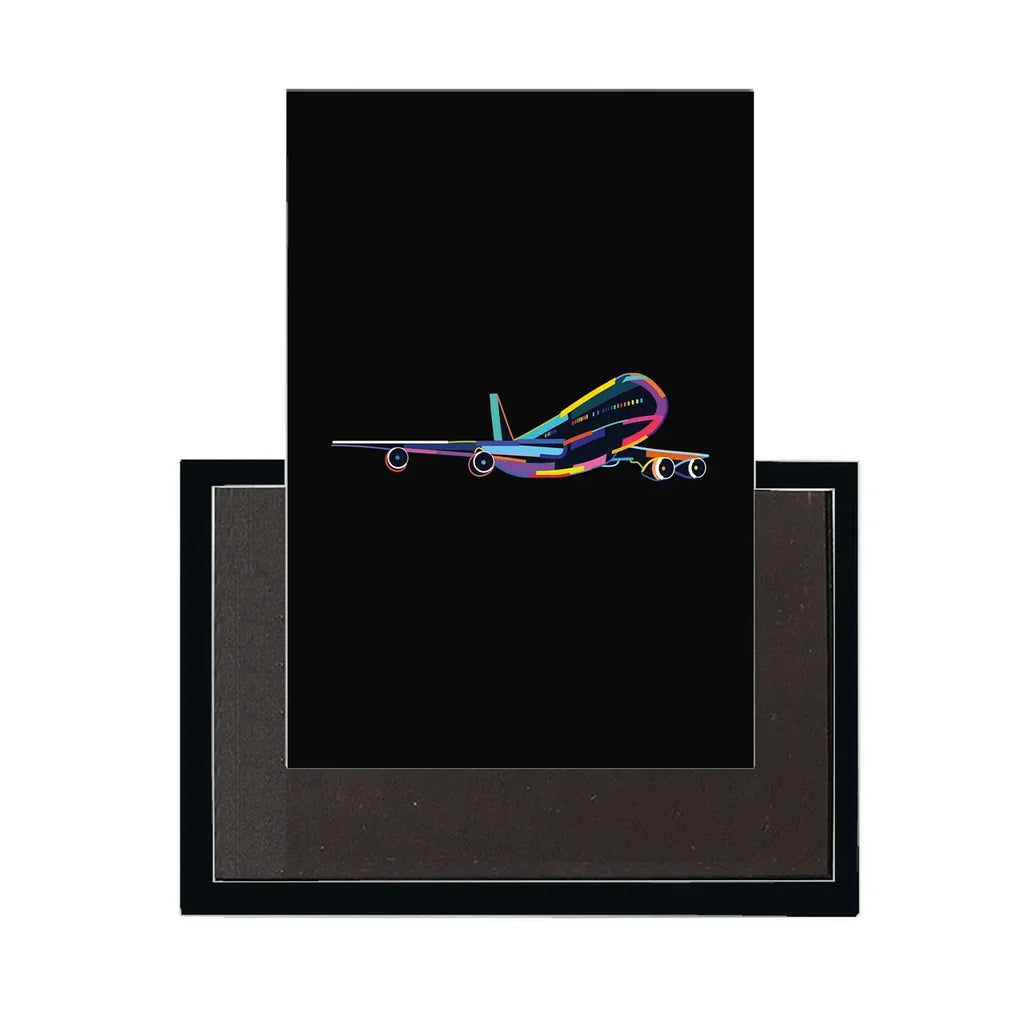 Multicolor aviation design magnet in strong neodymium core.