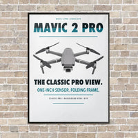 Thumbnail for DJI Mavic 2 Pro vertical canvas print - framed - white background