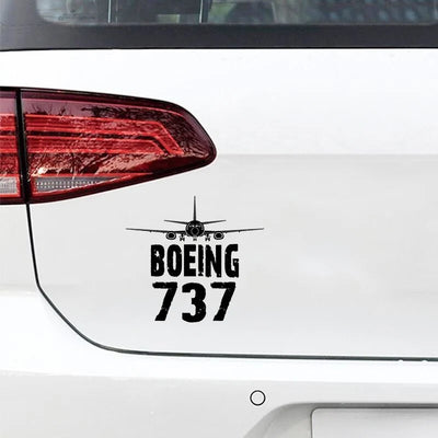 Boeing 737 & Plane Car aviation design car sticker in weather-resistant vinyl.