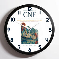 Thumbnail for Tancredo Neves International Airport (CNF) design on white framed wall clock