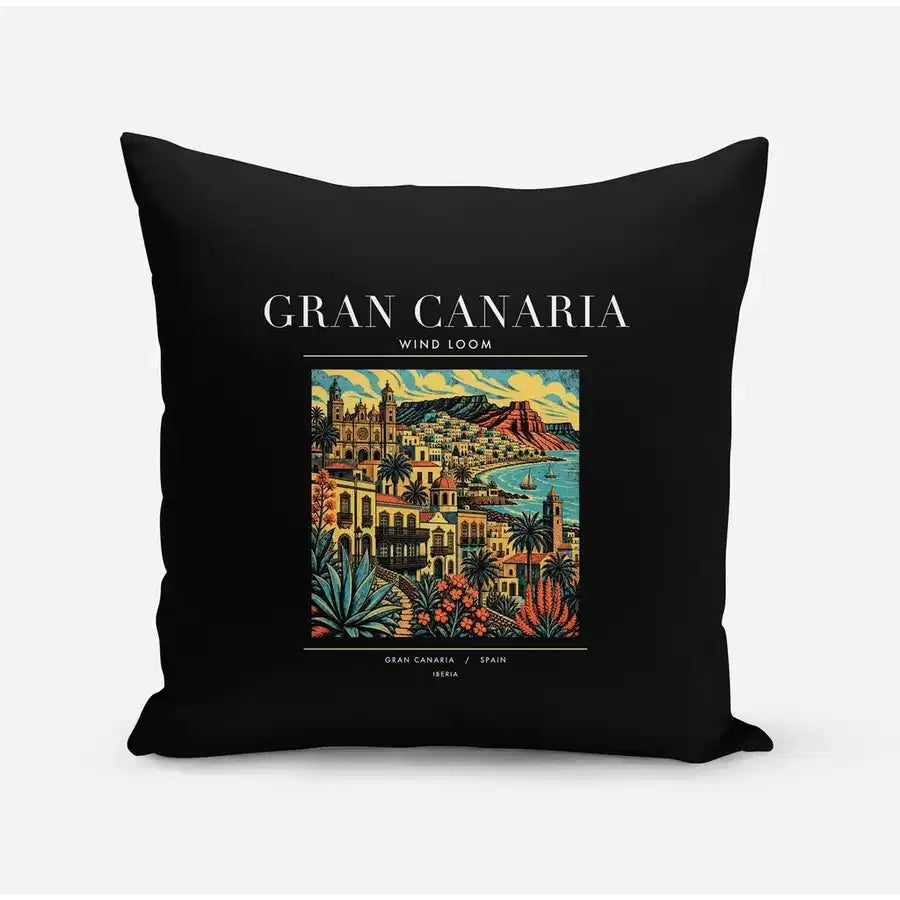GRAN CANARIA - Poster - Pillow - Black