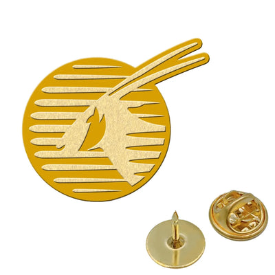 Qatar Airways Airlines aviation hollow pin in polished alloy.