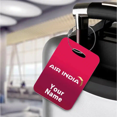 Air India Airlines aviation design acrylic luggage tag, durable acrylic construction.