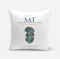 Thumbnail for San Antonio International Airport (SAT) design on white pillow