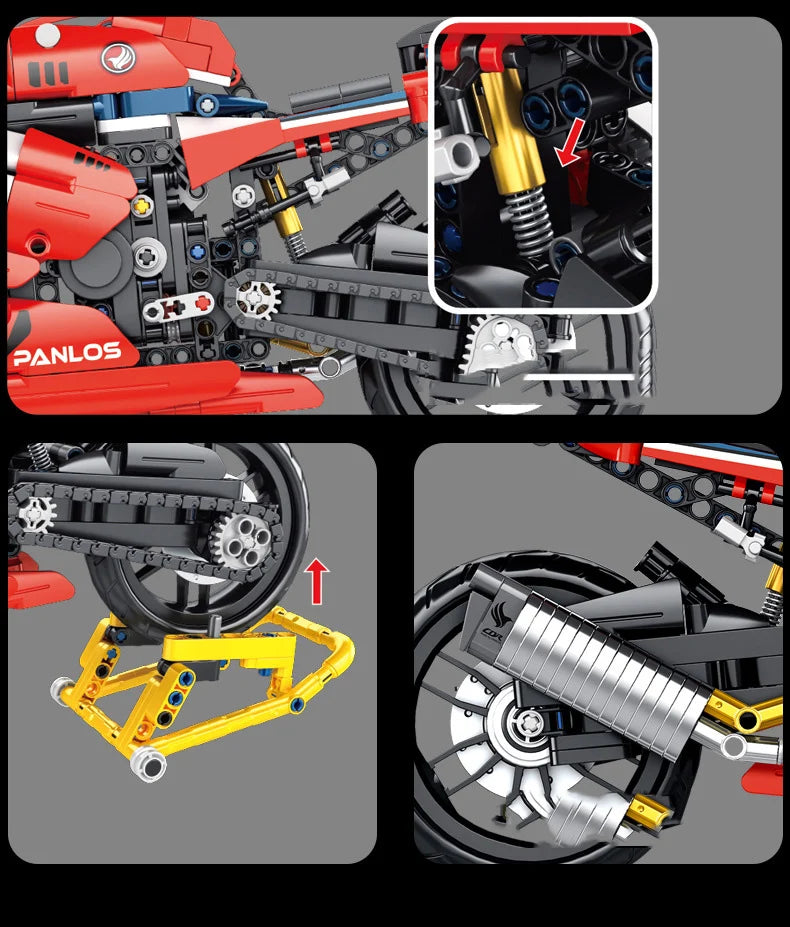 1017Pcs Honda Motorcycle CBR For Model - view 2