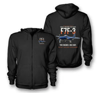 Thumbnail for F7F-3 TIGERCAT design on black zipped hoodie