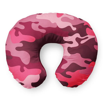 Military Camouflage Red Travel & Boppy aviation design on memory foam with soft cover travel pillow.