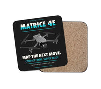 Thumbnail for DJI Matrice 4E design on black 1 piece coaster