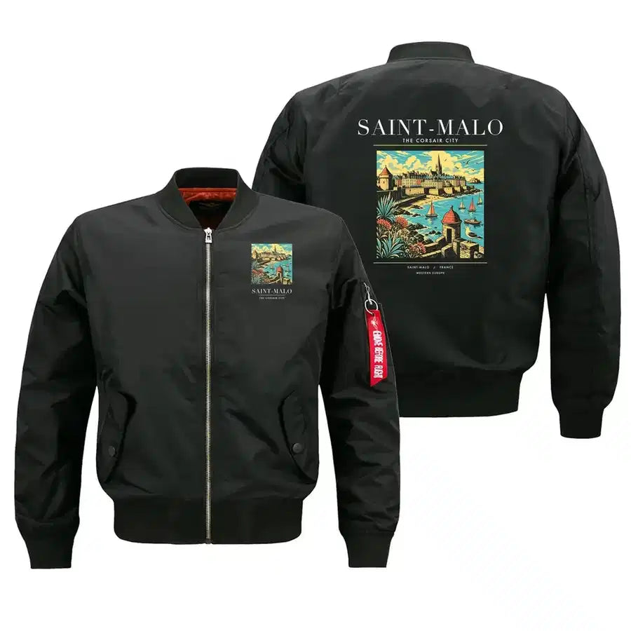 SAINT-MALO - Poster - Bomber Jacket - Black