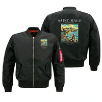 Thumbnail for SAINT-MALO - Poster - Bomber Jacket - Black