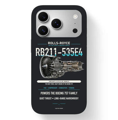 RB211-535E4 Case design on black iphone case