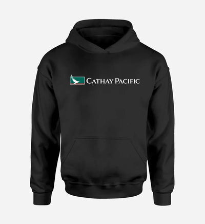 Cathay Pacific Airways Airlines logo printed on black hoodie