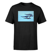 Thumbnail for US Navy Blue Angels aviation design printed on soft cotton image-print T-shirt.