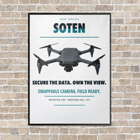 Thumbnail for ACSL SOTEN vertical canvas print - framed - white background