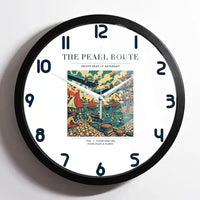 Thumbnail for VINTAGE G4072 - The Pearl Route - Designed Wall Clocks design on white framed