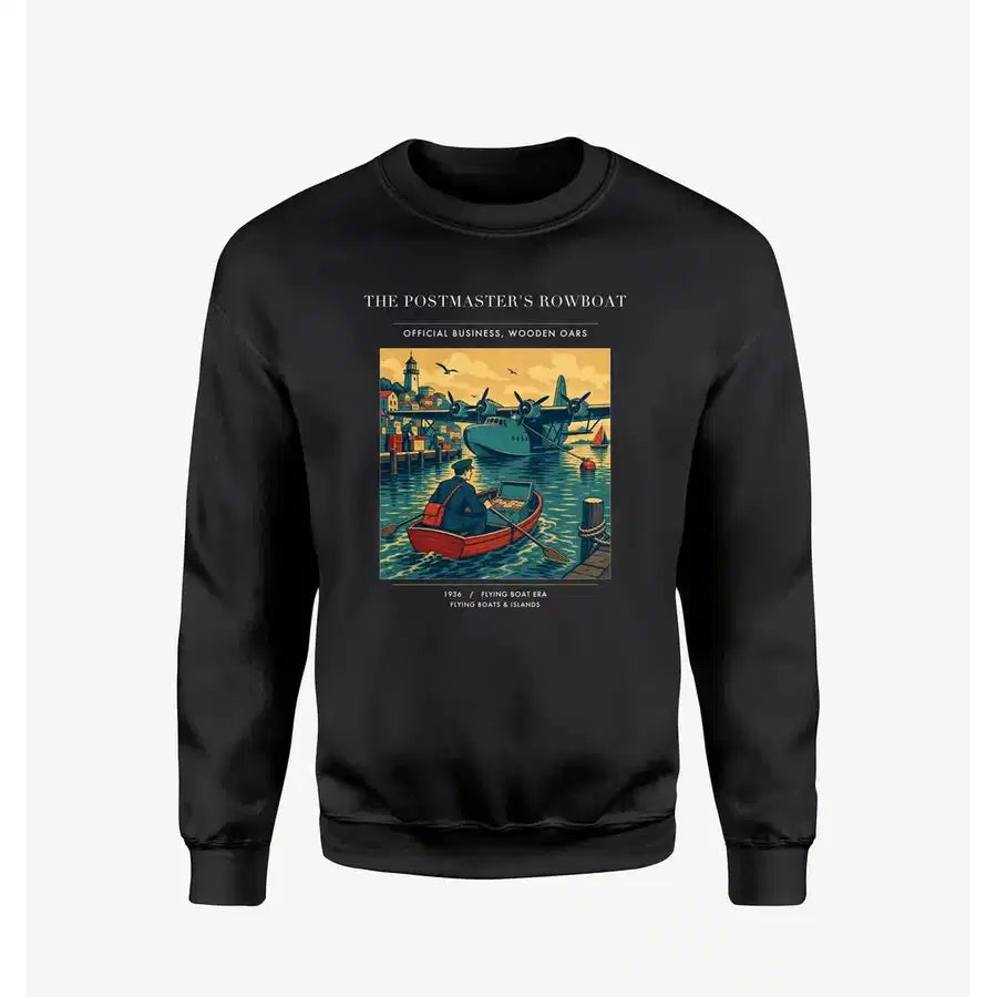 VINTAGE G4278 - The Postmaster's Rowboat - Designed Sweatshirts design on black