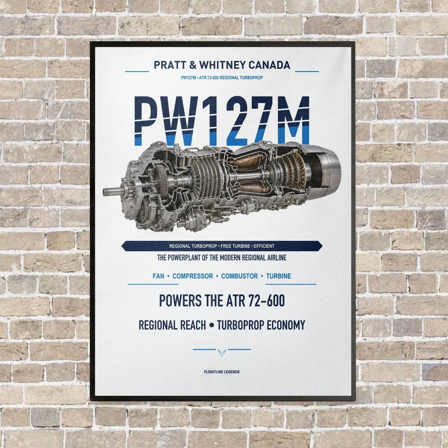 PW127M vertical canvas print - framed - white background