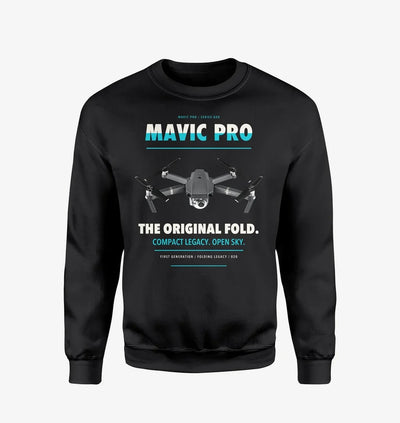 DJI Mavic Pro design on black sweatshirt