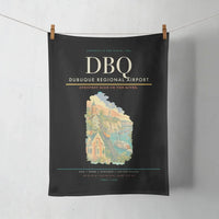 Thumbnail for Dubuque Regional Airport (DBQ) design on black towel