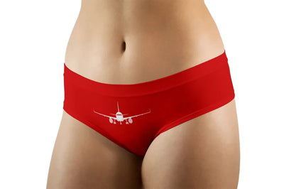 Airbus A320 Silhouette aviation design on soft cotton blend women's panties.
