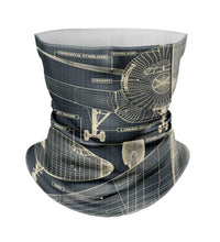 Thumbnail for Airplanes Fuselage & Details Full Face aviation design on soft knit fabric face ski mask.
