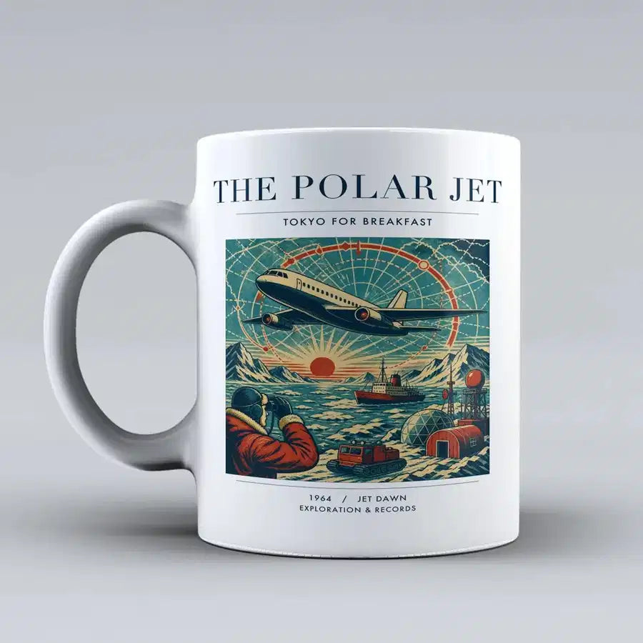VINTAGE G4119 - The Polar Jet - Ceramic Mug design on white