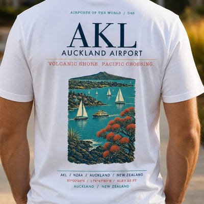 Auckland Airport AKL double-side t-shirt design cover