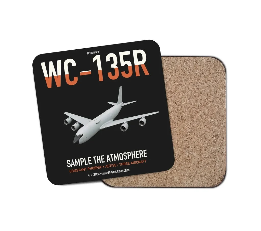 WC-135R Constant Phoenix design on black 1 piece coaster