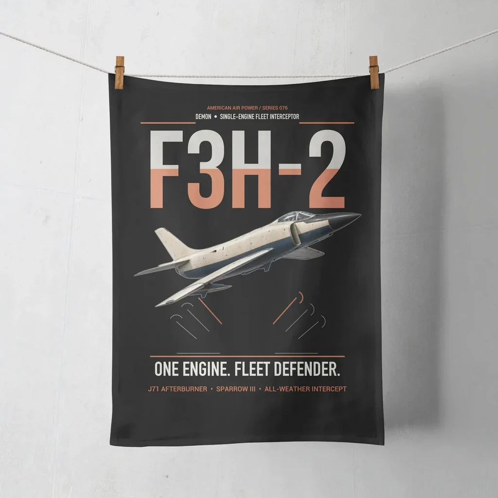 F3H-2 Demon design on black towel