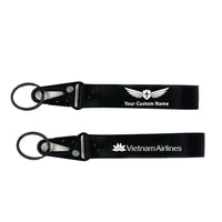 Thumbnail for Vietnam Airlines aviation hawk-shaped key chain, durable metal alloy.