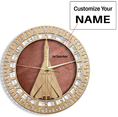 The Dragon Kesey F-11 Avardvark aviation design on premium wood wooden wall clock.