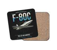 Thumbnail for F-80C Shooting Star design on black 1 piece coaster