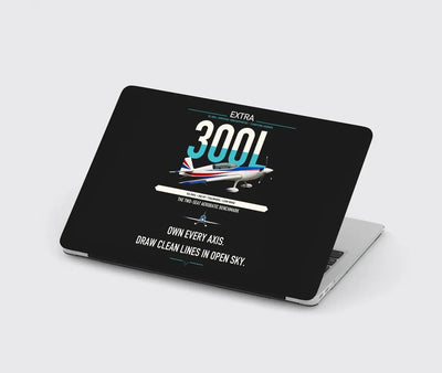 Extra 300L design on black MacBook case