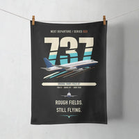 Thumbnail for Boeing 737-200 design on black towel