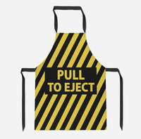 Thumbnail for Pull To Eject aviation design on durable cotton blend kitchen apron.