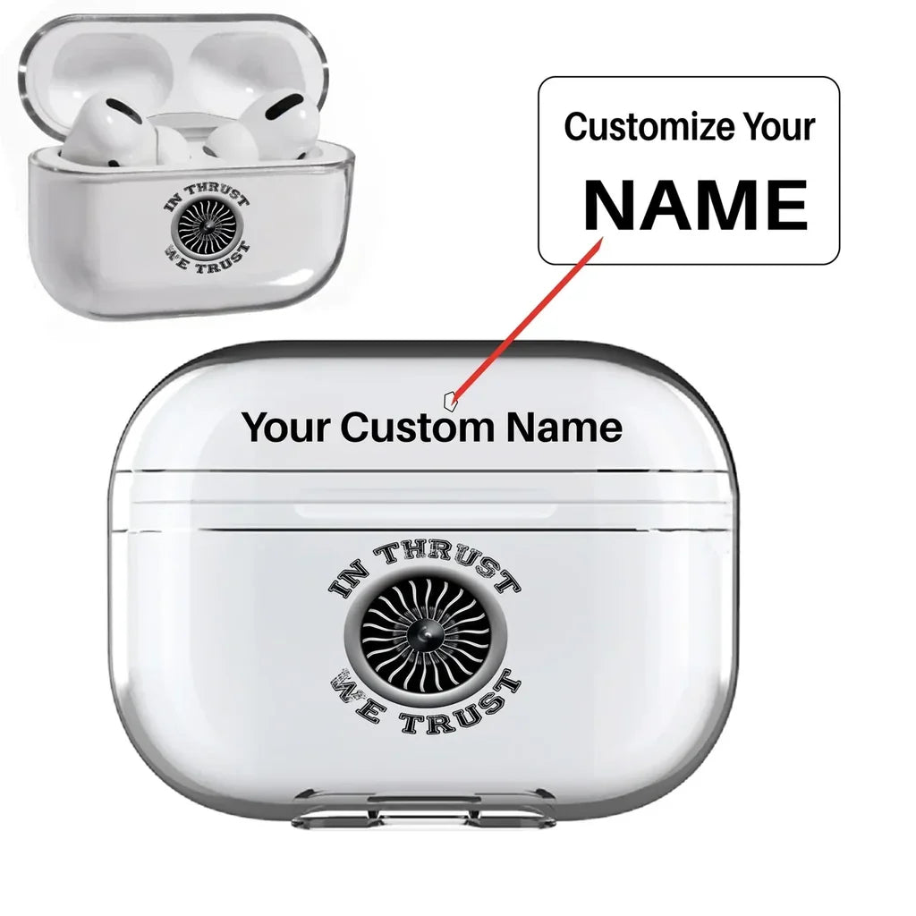 In Thrust We Trust (Vol 2) AirPods Pro transparent case - Normal + Name
