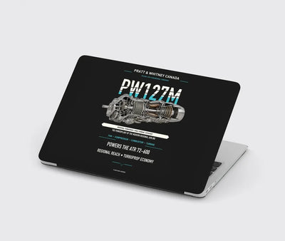 PW127M design on black MacBook case
