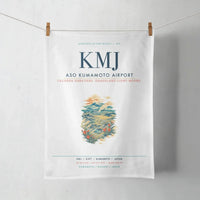 Thumbnail for Aso Kumamoto Airport (KMJ) design on white towel