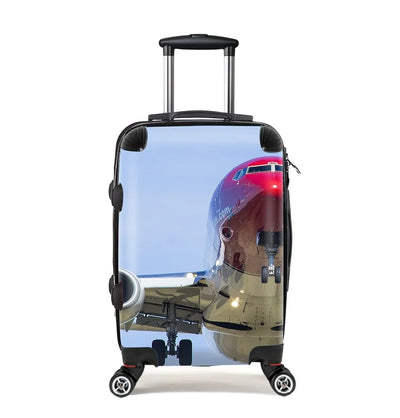 Face to Face with Norwegian Boeing 737 Cabin Size aviation design luggage, durable shell construction.
