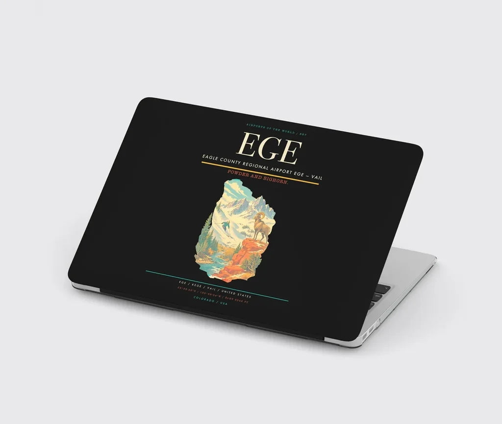 Eagle County Regional Airport (EGE) design on black MacBook case