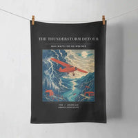 Thumbnail for VINTAGE G4148 - The Thunderstorm Detour - Designed Towels design on black