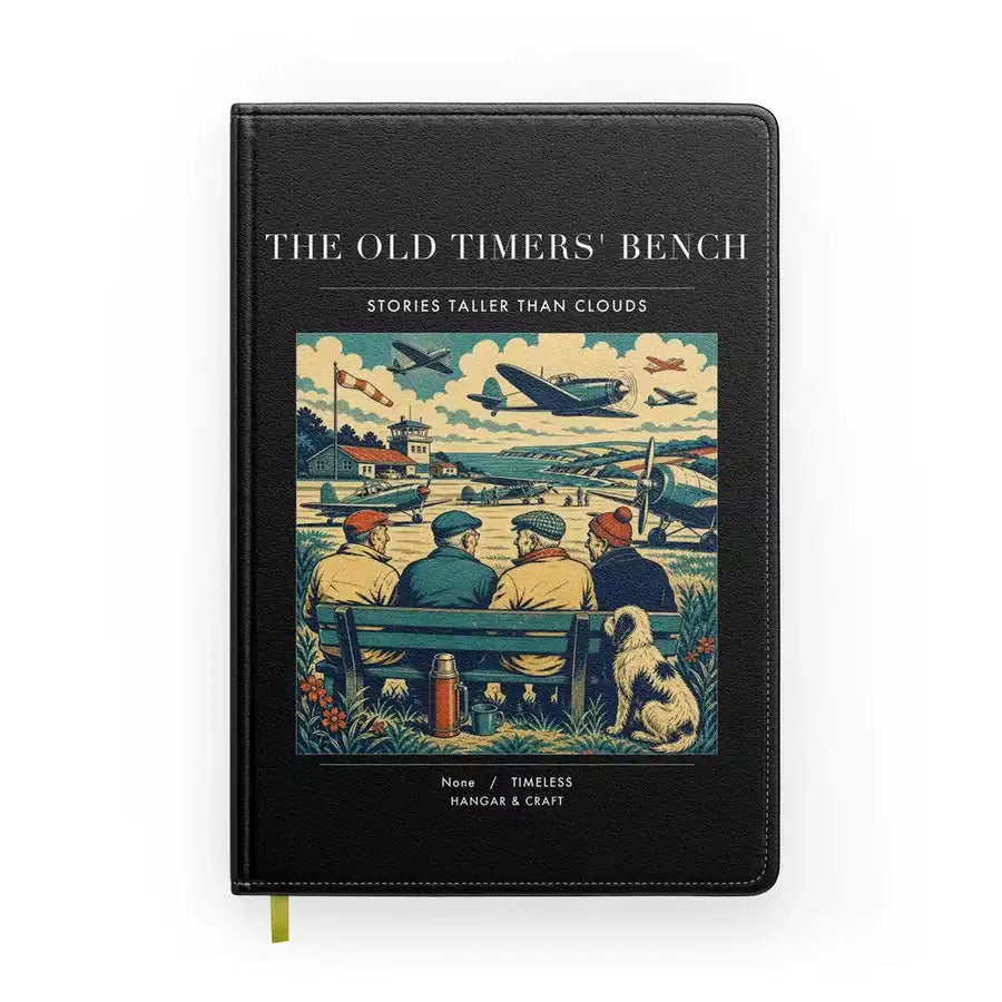VINTAGE G4140 - The Old Timers' Bench - Designed Notebooks design on black