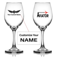 Thumbnail for Customisable Aviator Wine Glass