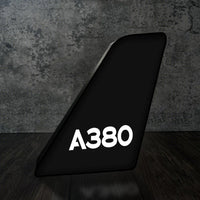 Thumbnail for Airbus A380 Flat Text Led Aircraft Tail aviation design on premium acrylic with LED 3D aircraft tail lamp.