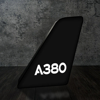 Airbus A380 Flat Text Led Aircraft Tail aviation design on premium acrylic with LED 3D aircraft tail lamp.