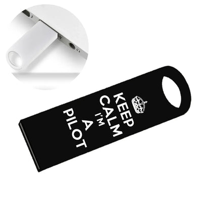 Keep Calm I'm a aviation design on durable waterproof casing waterproof USB device.
