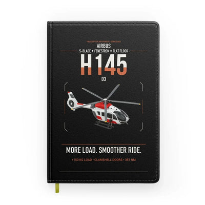 Airbus H145 D3 design on black notebook