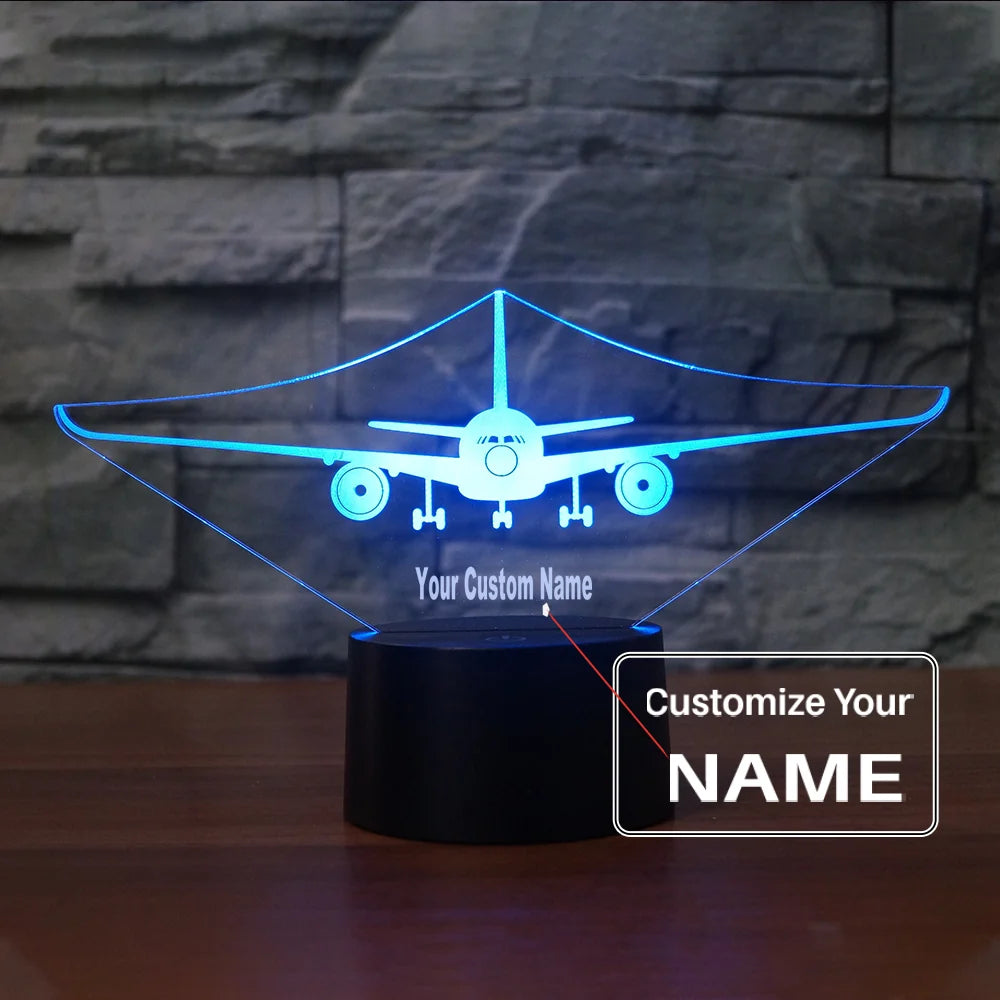 Airbus A350 3D Lamps aviation themed 3D night lamp, premium acrylic with LED.