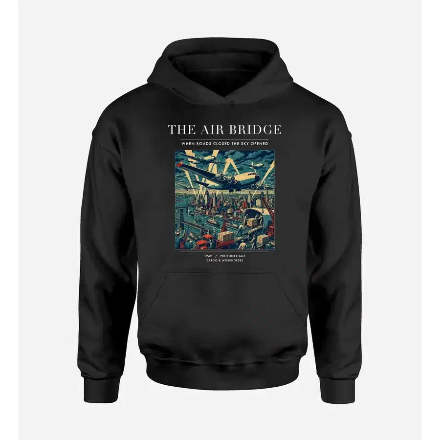 VINTAGE G4099 - The Air Bridge - Premium Hoodie design on black premium